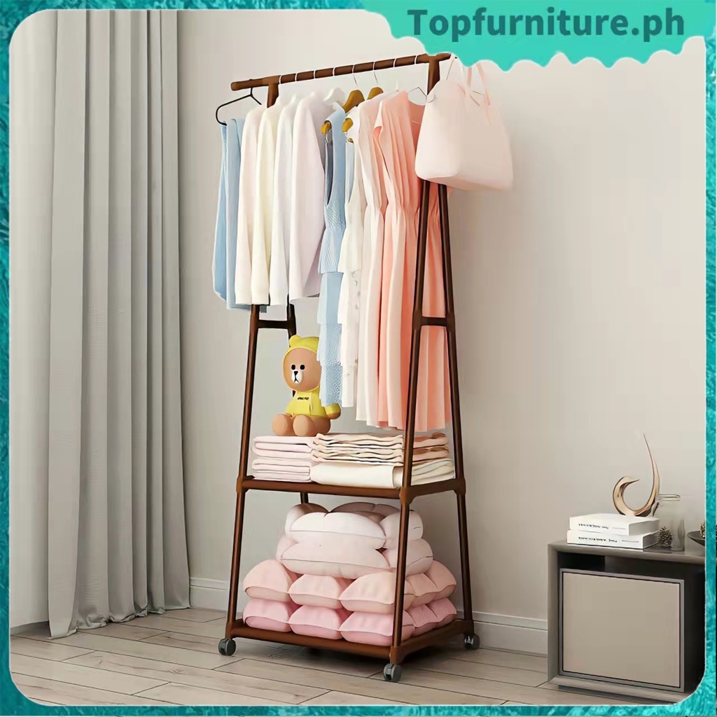 COD Ready Stock Triangle Coat rack floor bedroom multifunction clothes