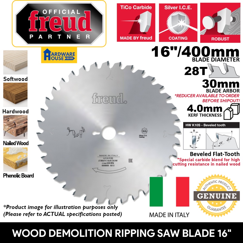 ORIGINAL FREUD 16" Demolition Carbide Framing Circular Saw Blade TCT