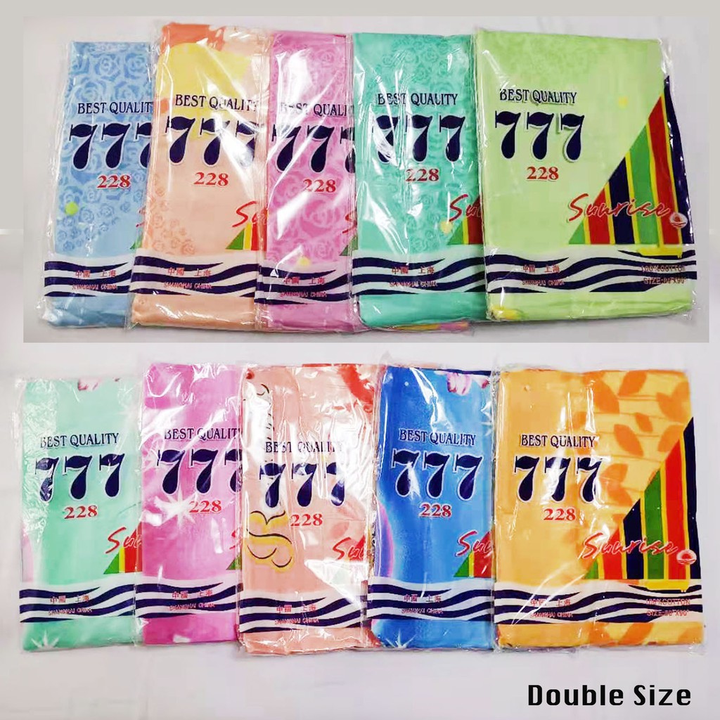 777 Blanket/Kumot Bedsheet 100 Cotton [Single/Double] Shopee Philippines