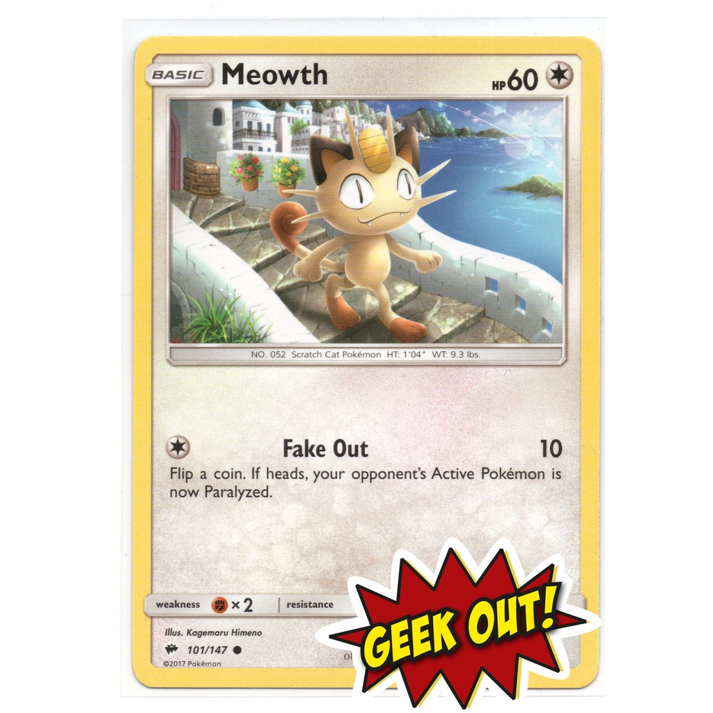 Meowth #52 Pokemon Card 2017 | Shopee Philippines