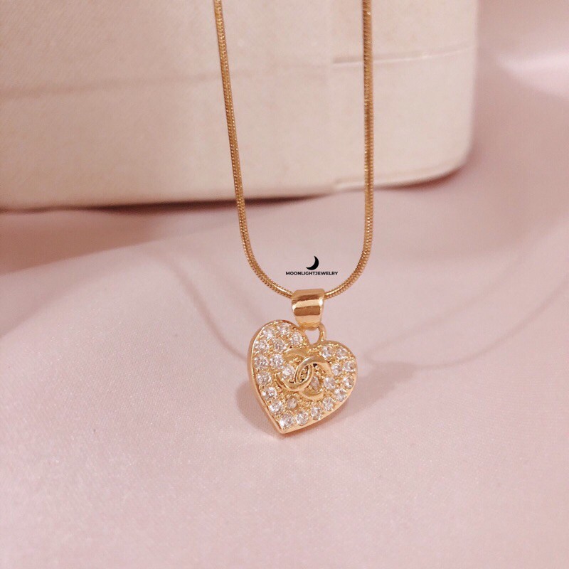 Chanel Heart Necklace Collection With Free Box By Moonlight Jewelry Ph ...