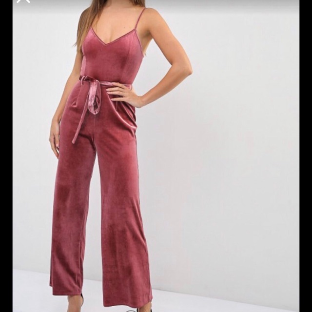 forever 21 velvet jumpsuit