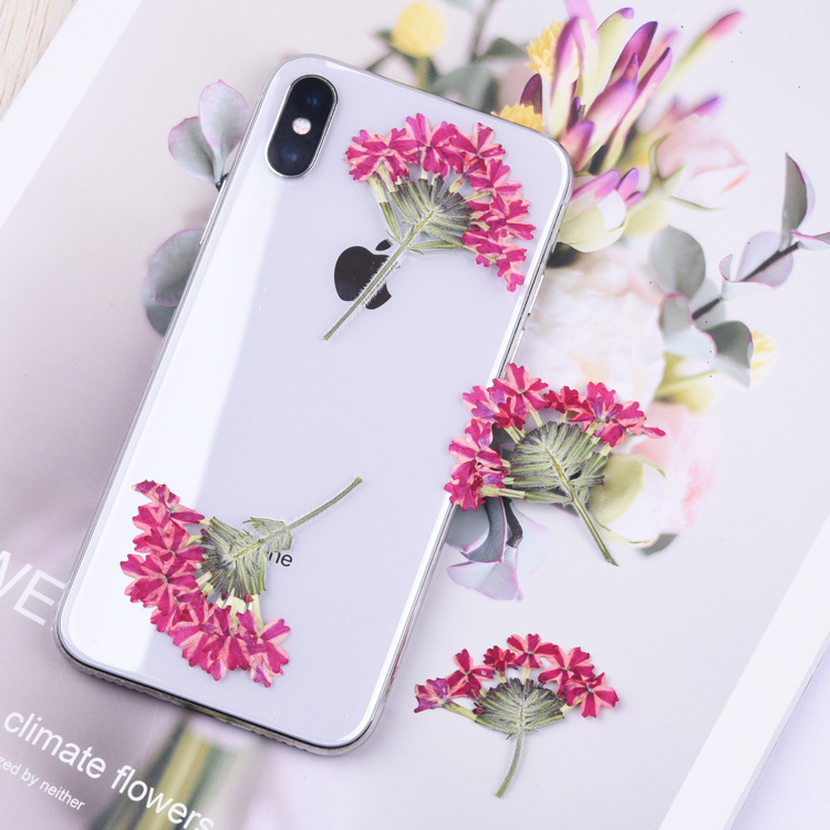30pcs with branches beautiful cherry blossom embossed diy dried flower phone case sticker diy
