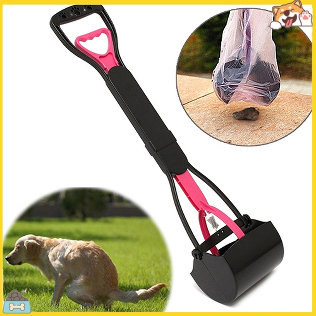 SPbLong Handle Dog Pooper Scooper Plastic Pet Waste Clean Pickup Tool