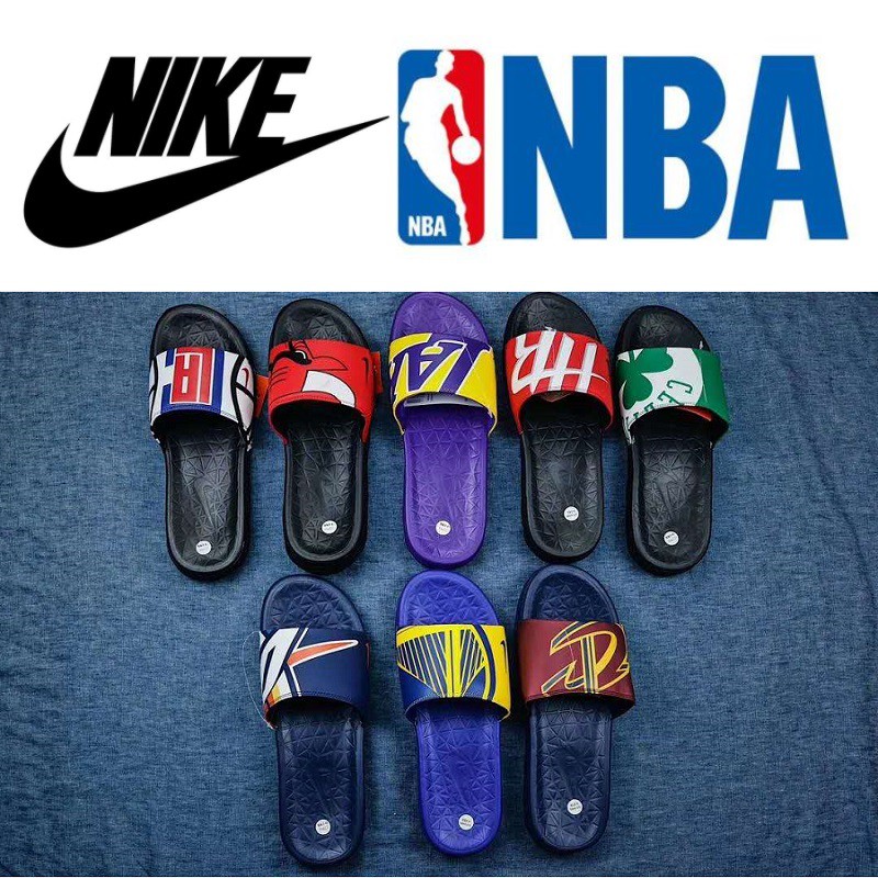 nike lakers slippers