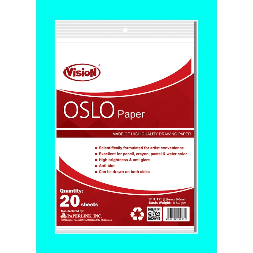 Oslo Paper "VISION" 116.3gsm 20's Drawing Paper from Japan Shopee