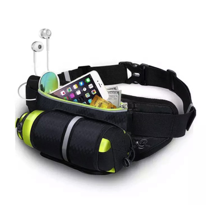 running belt with water bottle holder