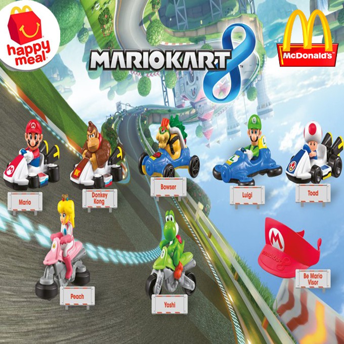 Mcdo Happy Meal Toy Mario Kart (2014) Complete Set Shopee Philippines