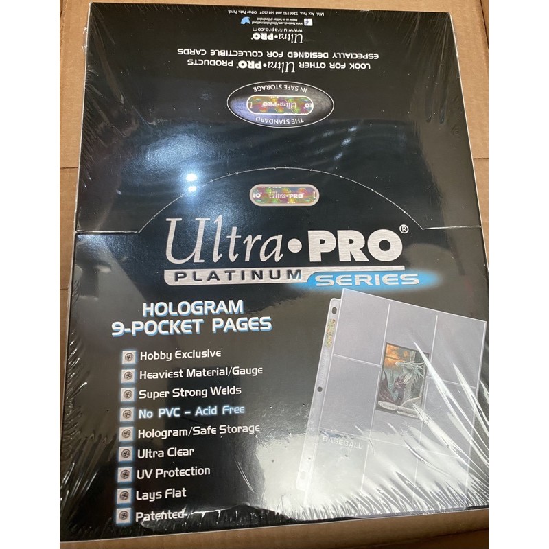 Ultra Pro Platinum 9Pocket Trading Card Pages Shopee Philippines
