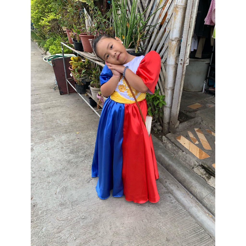 KIDS FILIPINIANA Ball Gown Philippine Flag Inspired Mestiza Hong Kong ...