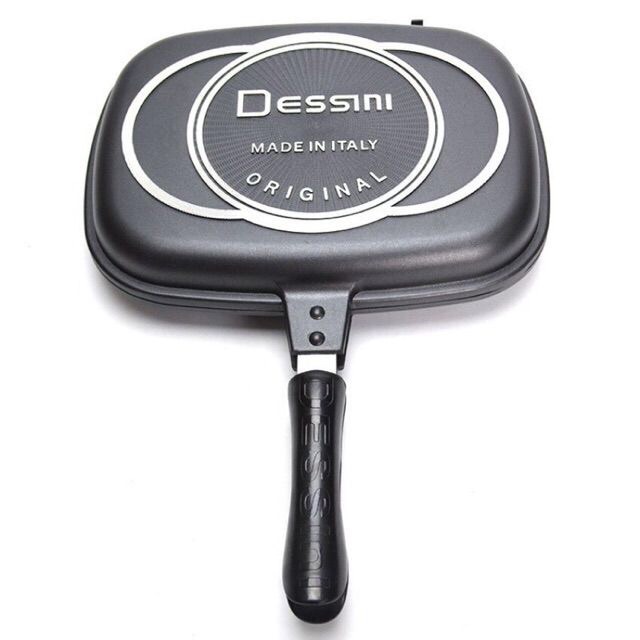DESSINI ITALY DOUBLE SIDED GRILL PAN ( BLACK ) Shopee Philippines