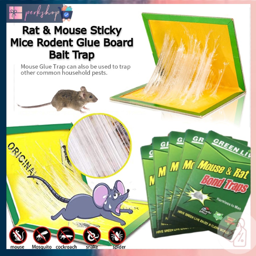 PERKSHOP (1pcs) Mice trap Strong & Sticky Mouse Catcher Rat Snake Bugs ...