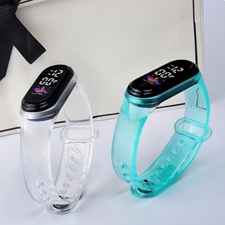 New LED Touch Screen Transparent Strap Digital Watch Sports Casual Unisex Watches Fashion Women's Relo #8