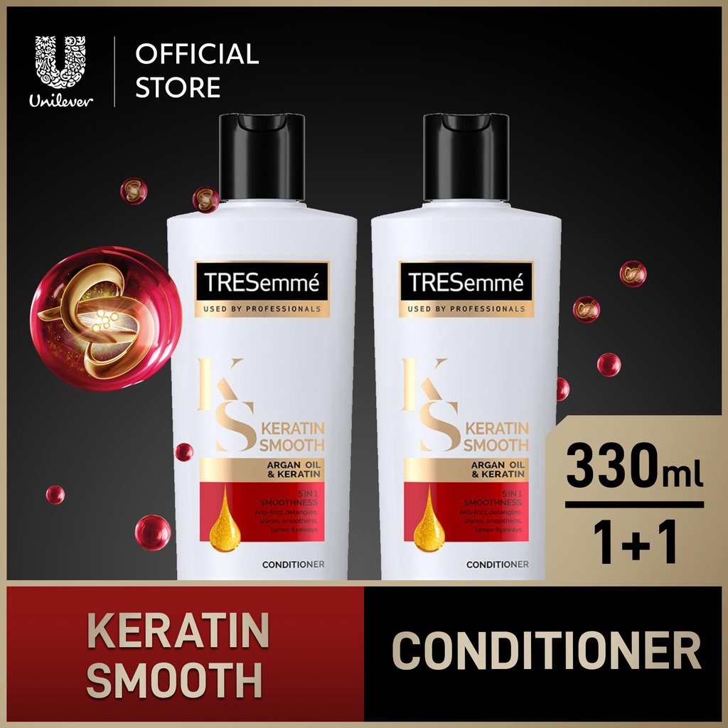 BUNDLE OF 2] Tresemme Keratin Smooth Hair Conditioner 330ml | Shopee  Philippines