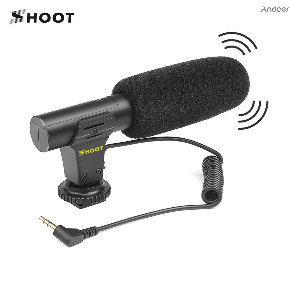 Shoot Xt451 Portable Condenser Stereo Microphone Mic With 3.5mm Jack