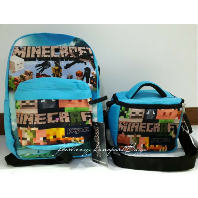 Cod Freeshipping Jansport Minecraft Bag Lunchbag Shopee - bentley roblox lunch bag