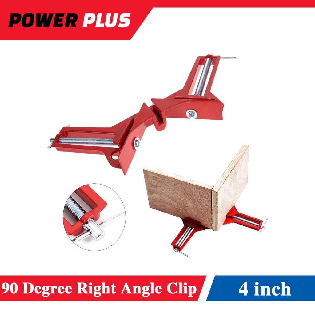 Power Plus 90°Degree Metal Glass Corner Holder Right Angle Clip