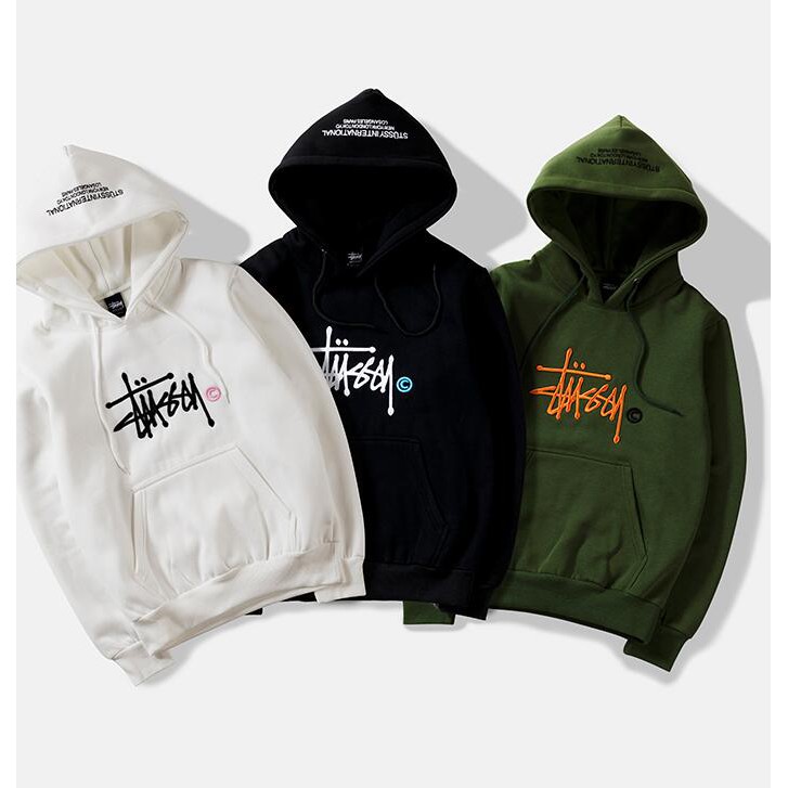 stussy embroidered sweatshirt