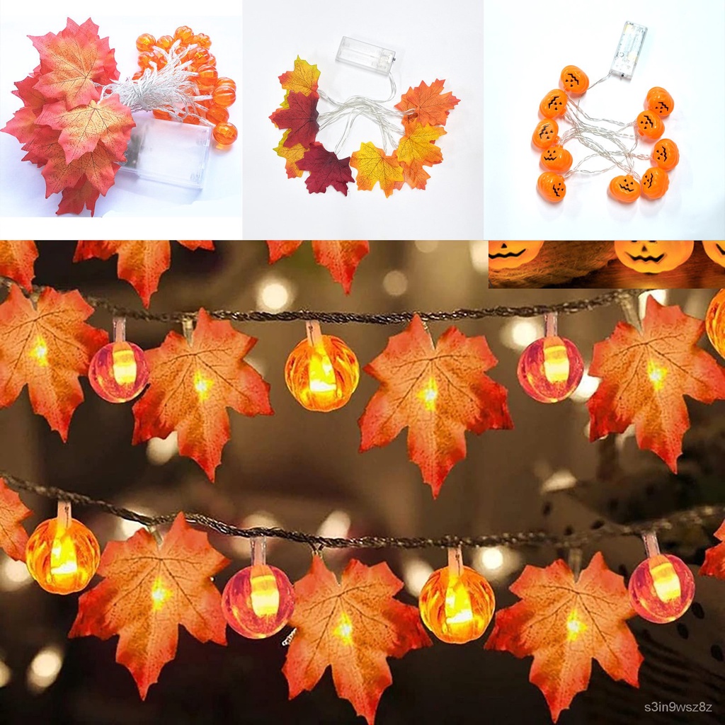 Halloween Decoration Thanksgiving Decor Pumpkin Light, Lighted Garland