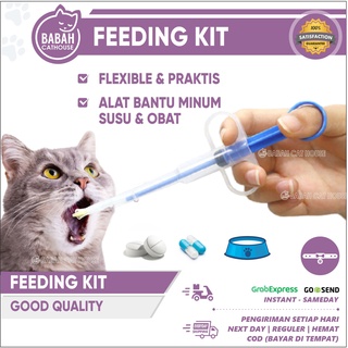 Feeding KIT Pill Launcher Syringe Drinking Aids Tablet Medicines Spet Dog Cat Kitten Milk Vitamins