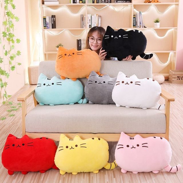 stuffed cat pillow