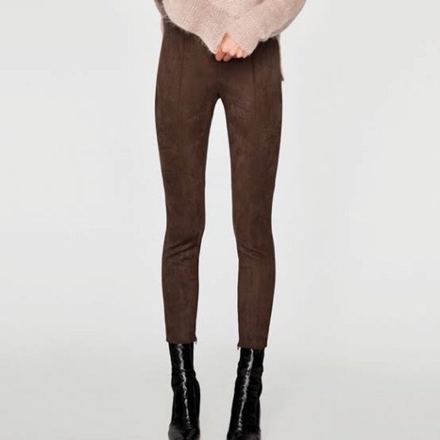 leggings beige zara