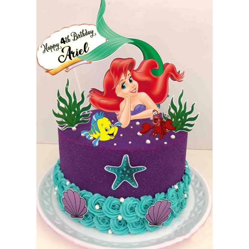 Shop cake topper little mermaid for Sale on Shopee Philippines for Free Printable Little Mermaid Cake Topper Printable