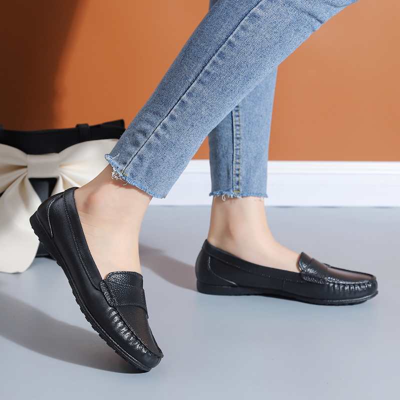 Shoes for women Black shoes with low heels and laces for women Shopee