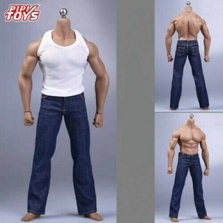 Details about   1/6 Male Casual Strap Jeans&Shirt&Shoes Clothes toy fit 12inches Phicen Figure 