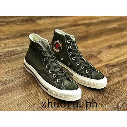 green suede converse hi tops