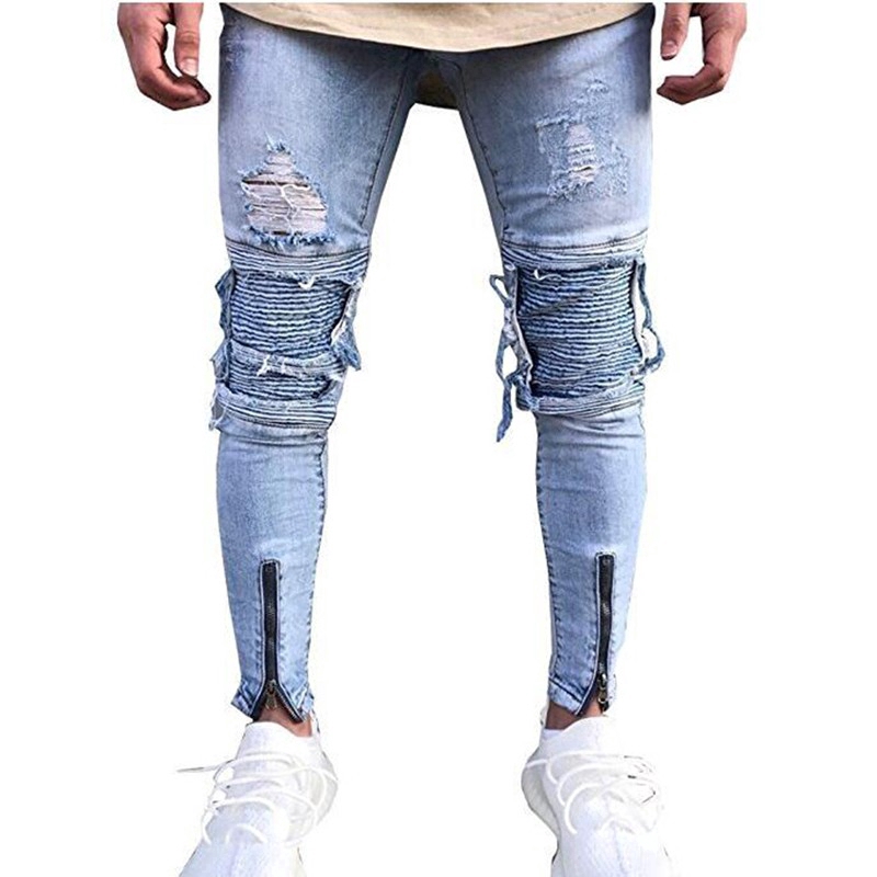 ankle zipper jeans men