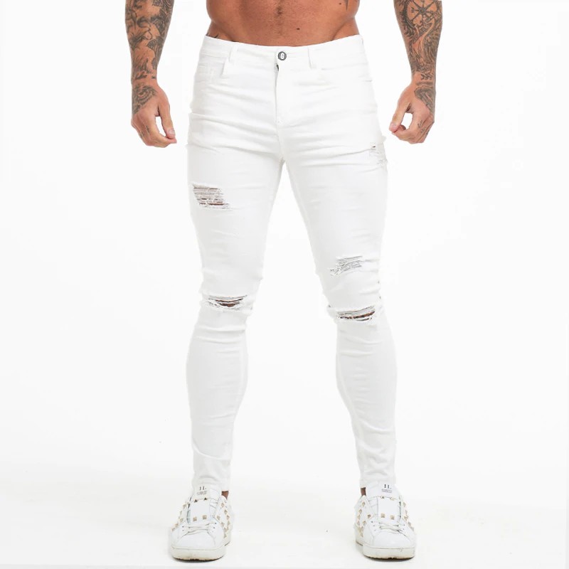white jeans tight