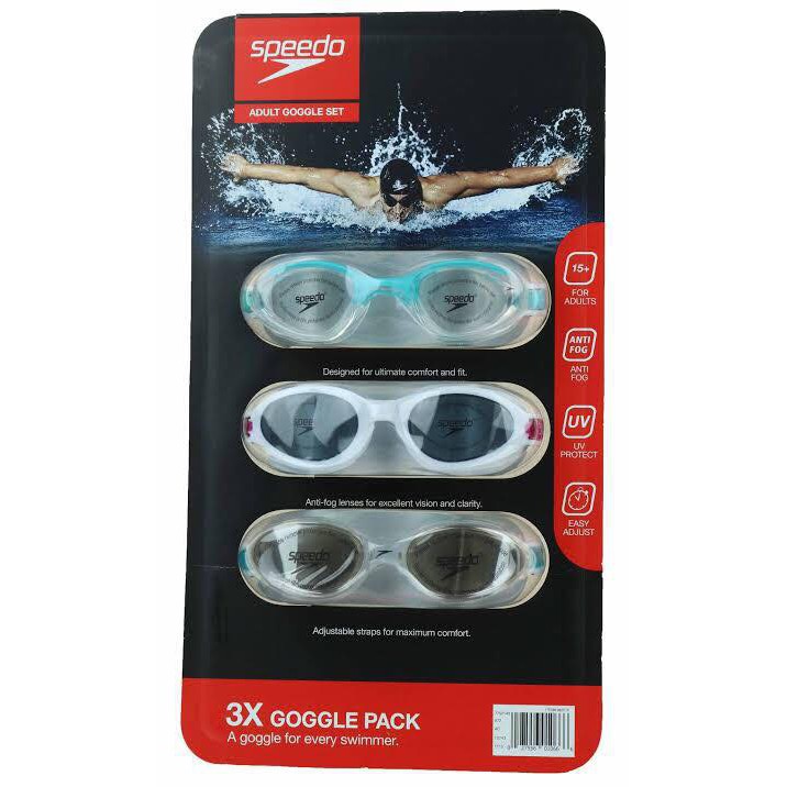 speedo swim goggles 3 pack