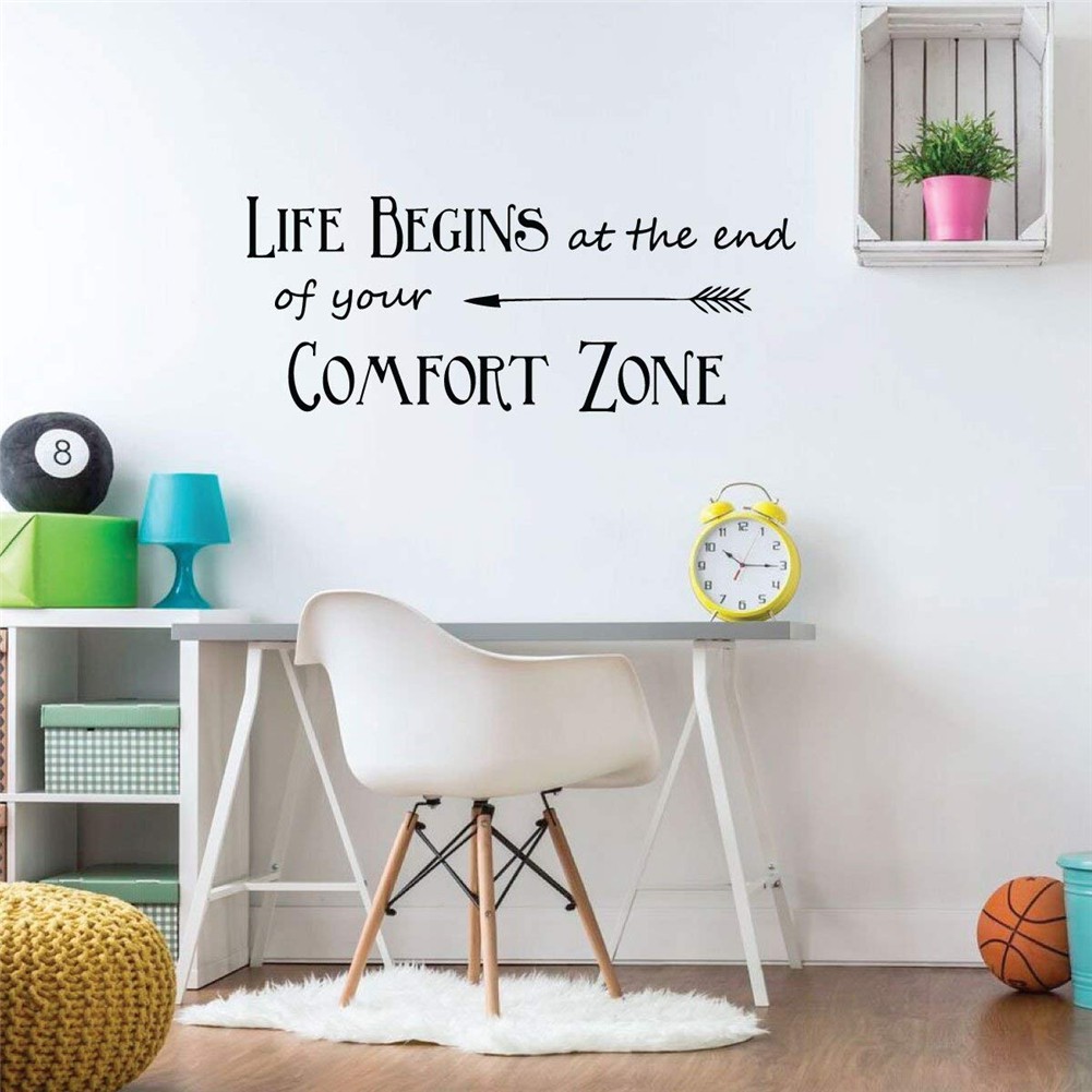 English Wall Stickers Comfort Zone Room Decorative Wallpaper Can Be Removed Shopee Philippines