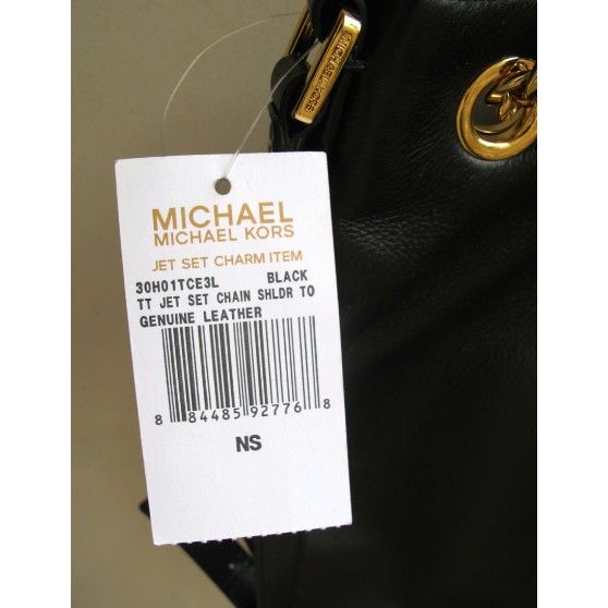 michael kors tt jet set chain shldr to genuine leather