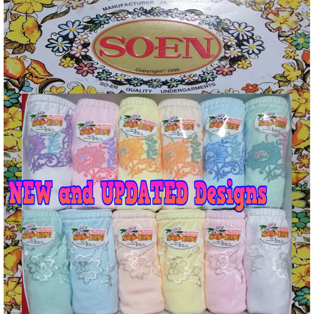 Original Soen New Updated Designs Bci Embroidered Printed Panty And