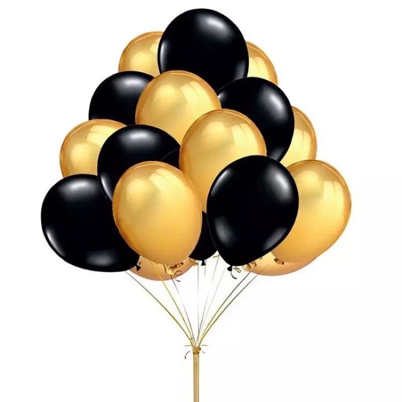 Black Gold White Confetti Balloons | Ubicaciondepersonascdmxgobmx