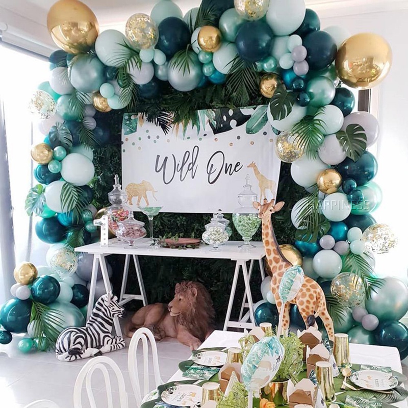 Ballon D Anniversaire Jungle Safari Theme Baby Shower Decorations Boy Balloon Garland Arch Kit Boys Girls Party 167pcs Shopee Philippines