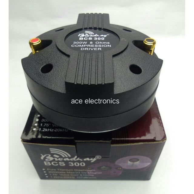 BCS 300 watts COMPRESSION DRIVER UNIT PURE TITANIUM DIAPHRAGM Tweeter