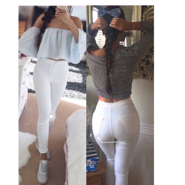 see through white pants