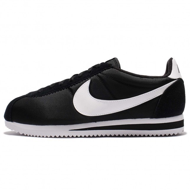 nike cortez black and white womens