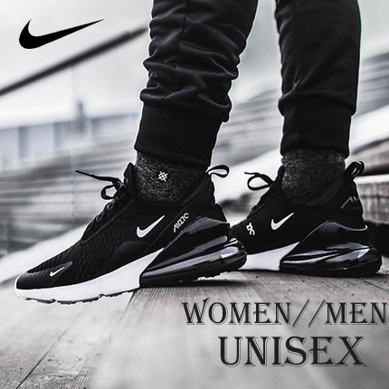 nike air max 270 flyknit women's black and white