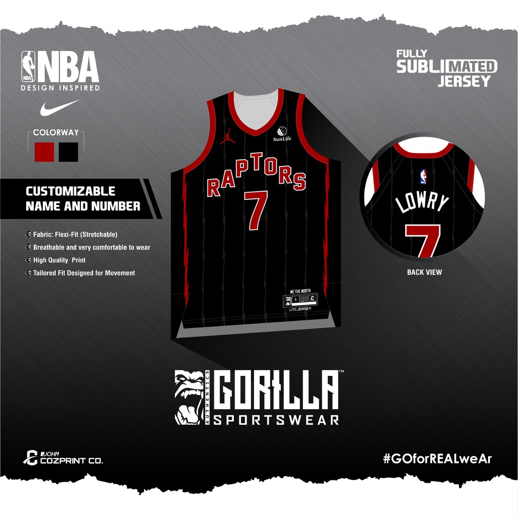 raptors jersey sublimation