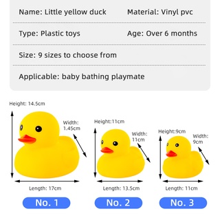 【Head Start】Kid's Small Rubber Duck Bath Toys Children's Bath Toys Baby Bathroom Pinch Called Vinyl Duck Baby Water Toys #7