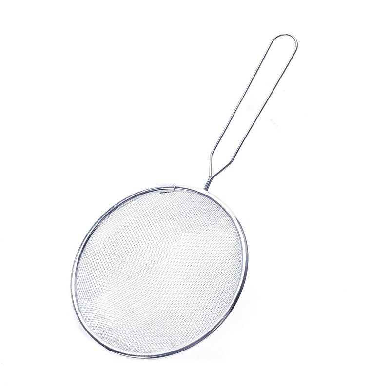 Discount Shop R SODIAL Fine Mesh Strainer Oil Colander Sieve Scoop 12cm