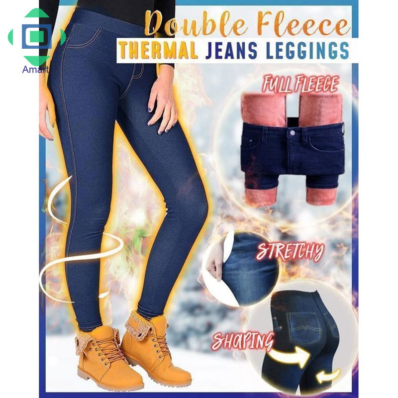 fleece jean leggings