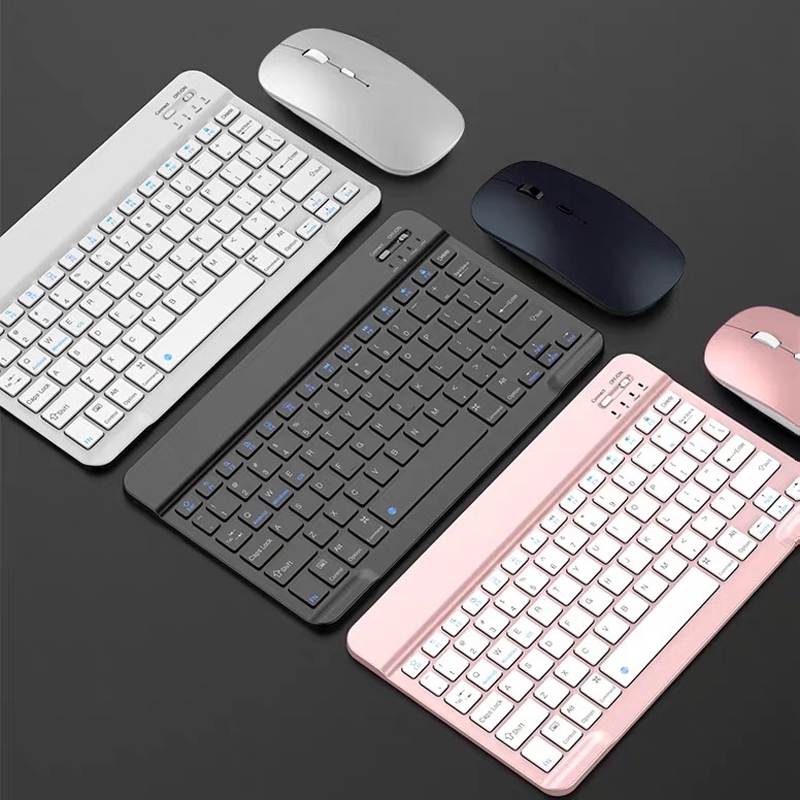 Mini Keyboard And Mouse Bluetooth Wireless For Tablet 7 8 9 10 Inch 