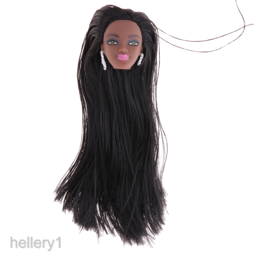 black doll head hair styling