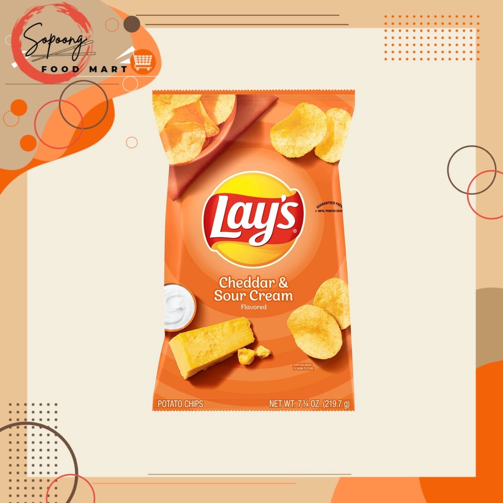 Lays Cheddar And Sour Cream Flavor Potato Chips 184g Shopee Philippines 1785