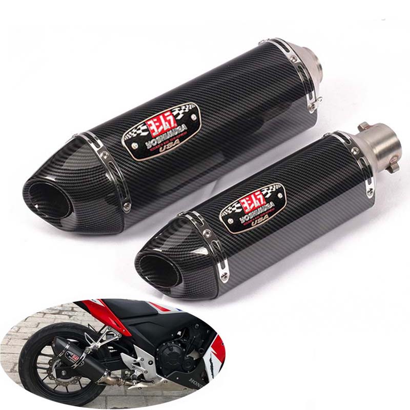 Universal 3851mm Inlet Moto Exhaust Pipe Ekzos Muffler Pipe Canister